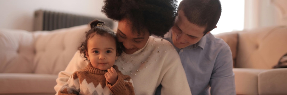 Image of a mixed race family